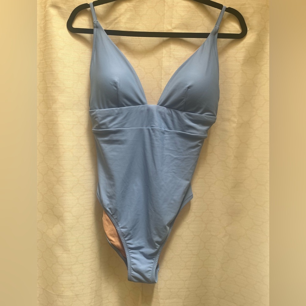 Light Blue One-Piece Swimsuit
